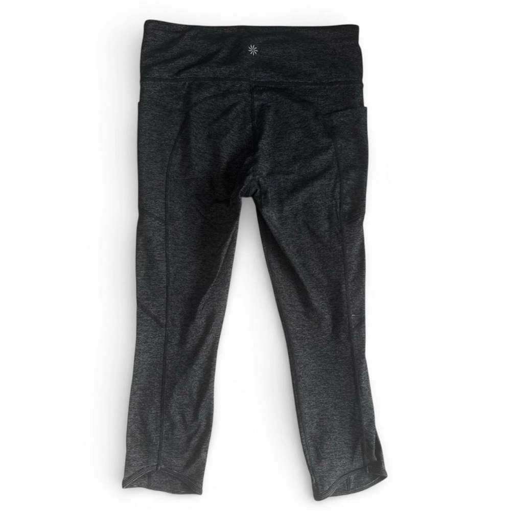 Athleta Women’s Chaturanga Capri Crop Leggings Gray Style Size Large Workout GYM